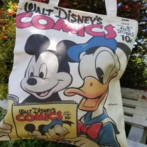 Mickey Mouse Donald Duck Comic Book Tote Bag Canvas tote